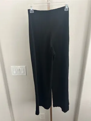 Ripley Rader Black Ponte Knit Long Wide Leg Pants Size 4 $198 thumbnail 5