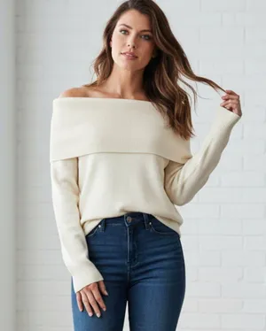 n:Philanthropy Essex Cold Shoulder Sweater Top in Pearl White NWT thumbnail 1
