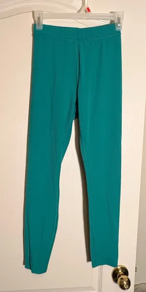 Alo Yoga Blissful Ribbed High Waist 7/8 Leggings Ocean Teal S thumbnail 1