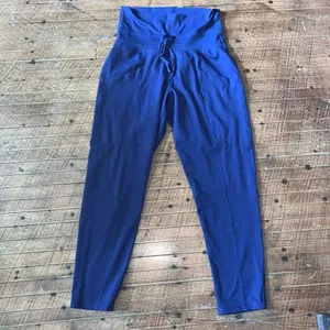 Fabletics fold down waist S blue loungewear joggers thumbnail 2