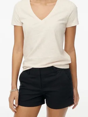 J.Crew Woman’s Mid Rise Black 3.5" Classic Chino Shorts — Size 8 thumbnail 1