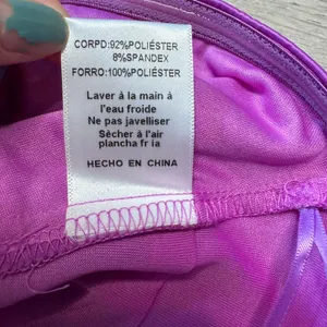 Sky to Moon Purple Satin Halter Corset‎ Top Deep V-Neck Hook-and-Eye NWOT Small thumbnail 4