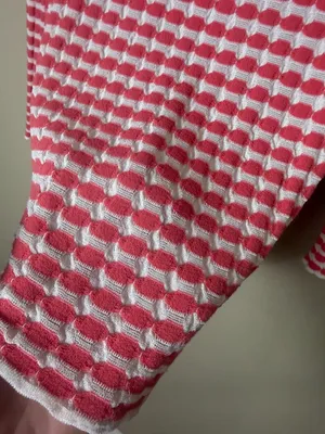 Emporio Armani Pink Geometric Patterned Knit Sweater Size 38 thumbnail 2