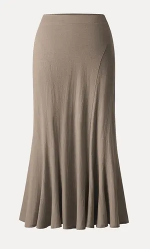OGL Materica Green Ribbed Knit Maxi Skirt High Waisted Elastic Size M NWT thumbnail 1