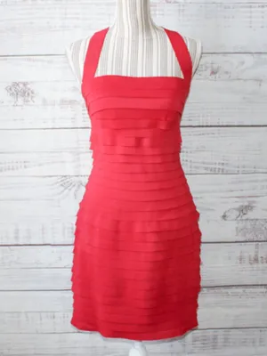 Sherri Hill 2009 Prom Style bodycon cocktail Red Dress Size 6 thumbnail 2