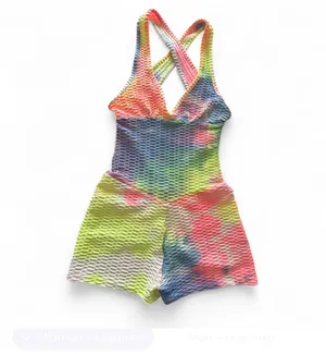 Short Bodysuit sleeveless sport one pice thumbnail 1
