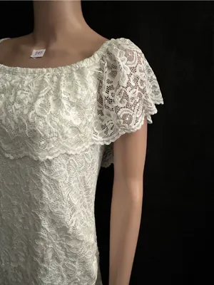 Pink Blush Women’s Lace Overlay Off-Shoulder Midi Dress in Ivory LG NWT thumbnail 3