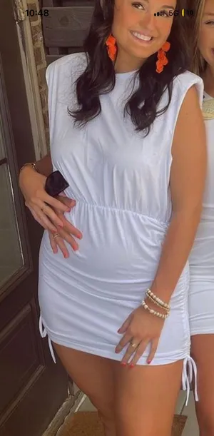 Blue B Collection White Dress Size M thumbnail 1