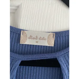 Altar'd‎ State Ribbed Keyhole Fit Flare Mini Dress Womens Size M Blue Boho Knit thumbnail 3