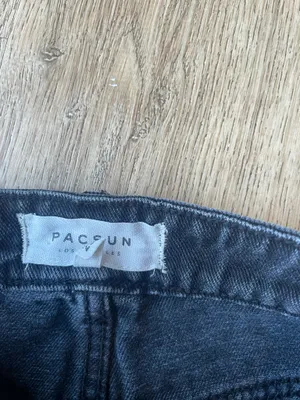 Pacsun Black Distressed Denim Mini Skirt | Size 23 thumbnail 2
