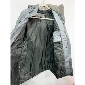 Eddie Bauer Puffer Down Parka Hooded Quilted Jacket Women's PM Medium Steel Gray thumbnail 5
