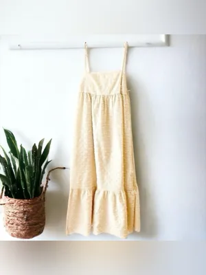 Kika Vargas Textured Empire Waist Midi Dress Size Medium thumbnail 5