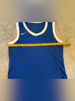 Nike women’s Blue & White Sleeveless Basketball Jersey Size Small thumbnail 5
