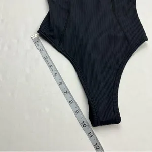 For‎ Love & Lemons Ribbed Black Bodysuit Tank Thong Back Womens Size XS NEW thumbnail 8
