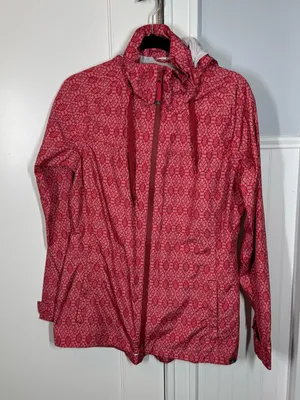 Prana Sunwashed Red Misty Geo Eliza Rain Jacket size medium‎ no belt Gorpcore thumbnail 1