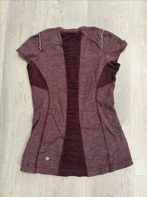 Women's Burgundy lululemon Short-Sleeve Top thumbnail 2