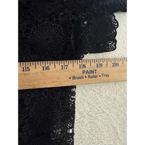 Black Lace Top Whimsigoth Witchy Dark Romantic Fairy Flare Feminine Boho‎ Size M thumbnail 7