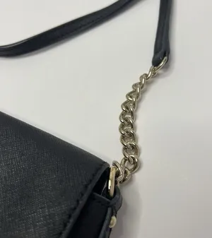 Kate Spade Crossbody Bag Black Purse Gold Chain Detail Snap Cow Hide Leather thumbnail 3