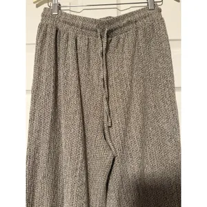 Zara Wide Leg‎ Textured Elastic Waist Pants Resort Comfy Flowy Palazzo thumbnail 4