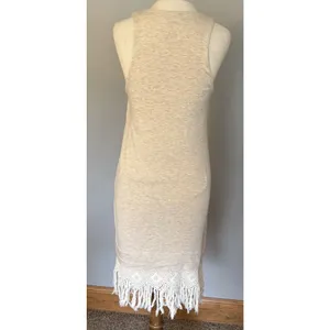 Anthropologie‎ Dolan Dress Sz Small Beige Fringe Tank Lined Boho Fairy Grunge thumbnail 2