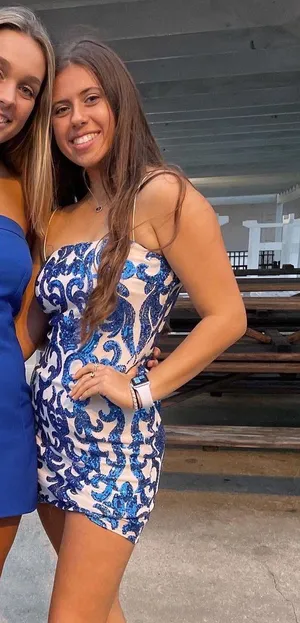 Blue And White  Sequin Dress thumbnail 1