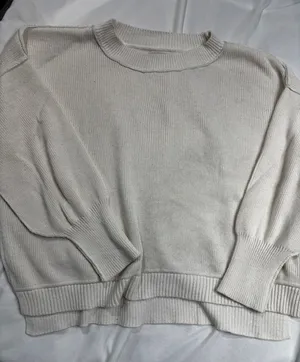 SO Goods For Life Off White Ribbed Knit oversized sweater thumbnail 1