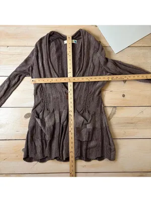 Anthropologie Sparrow EUC Women's Brown One Button Cardigan Sweater Size M thumbnail 5