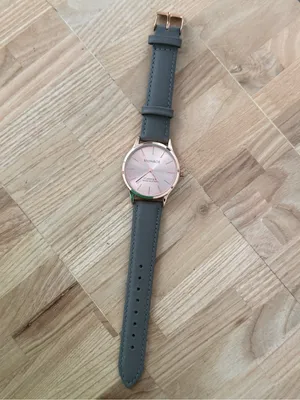 Monroe Classique by Maestro Luxury Watch Rose Gold Dial Gray Leather Strap NWOT thumbnail 4