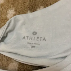 Athleta light blue oval open back long sleeve women’s size medium thumbnail 5