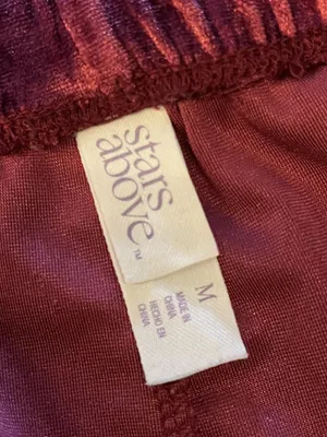 Stars Above Pants Womens Medium Pink Crushed Velour Lounge Drawstring Pockets thumbnail 8