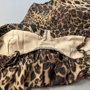 NWT Cider Chiffon Top Women's XL Leopard Babydoll Cami Festival Party Casual thumbnail 6