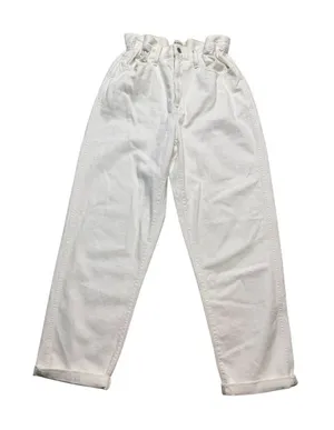 👖 Madewell Paperbag‎ Dad Jeans White Denim High Waist Women’s Sz 28 👖 thumbnail 1