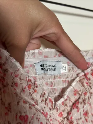 Beginning Boutique Pink Floral Ruched Mini Dress with Puff Sleeves thumbnail 4