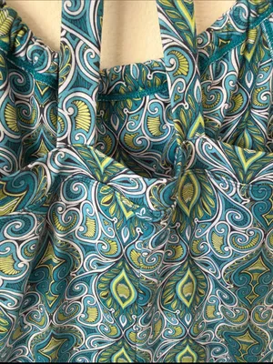 Prana blue green boho Quinn athletic built in bra mini outdoor dress S thumbnail 6