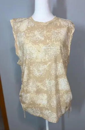 Anthropologie Pilcro Lotus Tank‎ top ruched size XL BIN P thumbnail 1