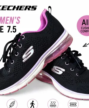 Skechers Women's Black & Pink Air-Cushion Walking Shoes Size 7.5 thumbnail 1