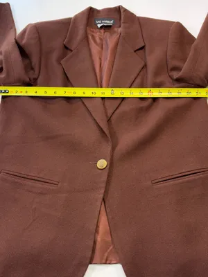 Sag Harbor 100% Wool Rich Brown Single-Breasted Blazer Size 14 thumbnail 4