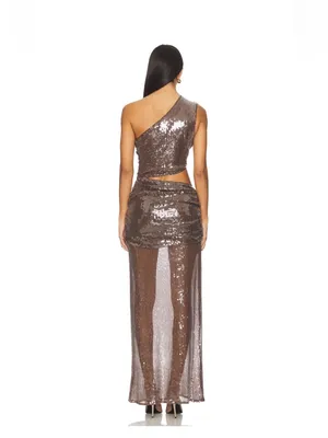 Superdown Abrielle Maxi Dress In Brown thumbnail 6