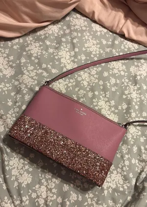 Kate Spade Purse Crossbody Pink Glitter thumbnail 1