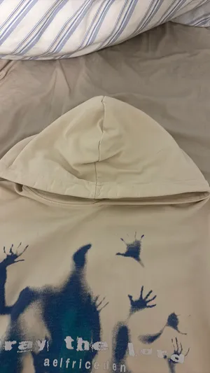 Aelfric Eden Hoodie Pray The Lord Cream Graphic thumbnail 3