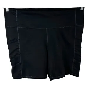 Fabletics Plus Size 3X Shorts Power Hold Side Pockets Solid Black High Rise 1193 thumbnail 1