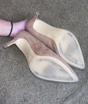 A New Day Nude Suede Heels thumbnail 7