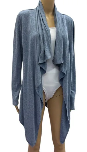 a.n.a Long Sleeve Open Drape Cascade Front Knit Cardigan Sweater Womens Medium thumbnail 1