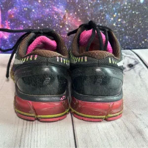 Asics‎ Gel Quantum 360 Athletic Running Shoes Women Sz 8 T5J6N Purple Pink Neon thumbnail 3
