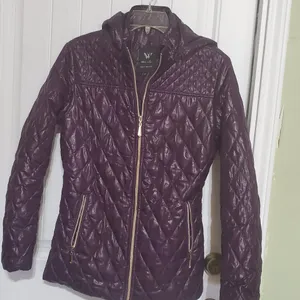White Mark Winter Women’s Purple Puffer Coat Size M thumbnail 1