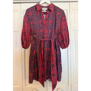 Anthropologie x Sachin & Babi nightingale purple floral shirt dress M thumbnail 3