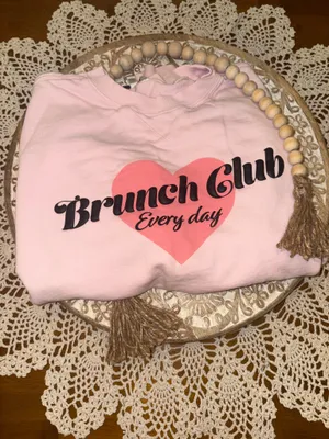 Brunch Club Wildfox Pink Sweater thumbnail 2
