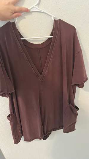 Brown Free People T-Shirt Romper thumbnail 4