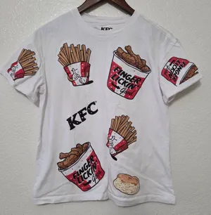 KFC Foods Print Rhinestoned Women's T-Shirt BoxLunch Exclusive Size Small thumbnail 1