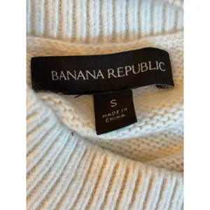 Banana Republic Womens Cream‎ Cotton Blend Crew Neck Sweater S 518842-05 HO19 thumbnail 8